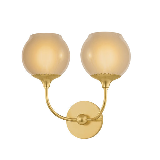 Daya Two Light Wall Sconce Aged Brass