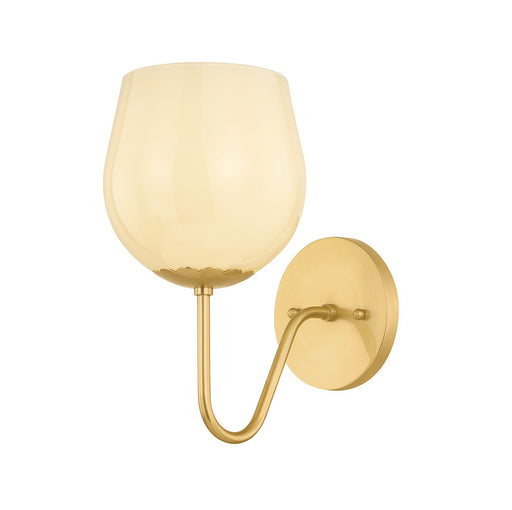 Genevieve One Light Wall Sconce Aged Brass