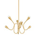 Mitzi - H1108806-AGB - Six Light Chandelier - Anaise - Aged Brass