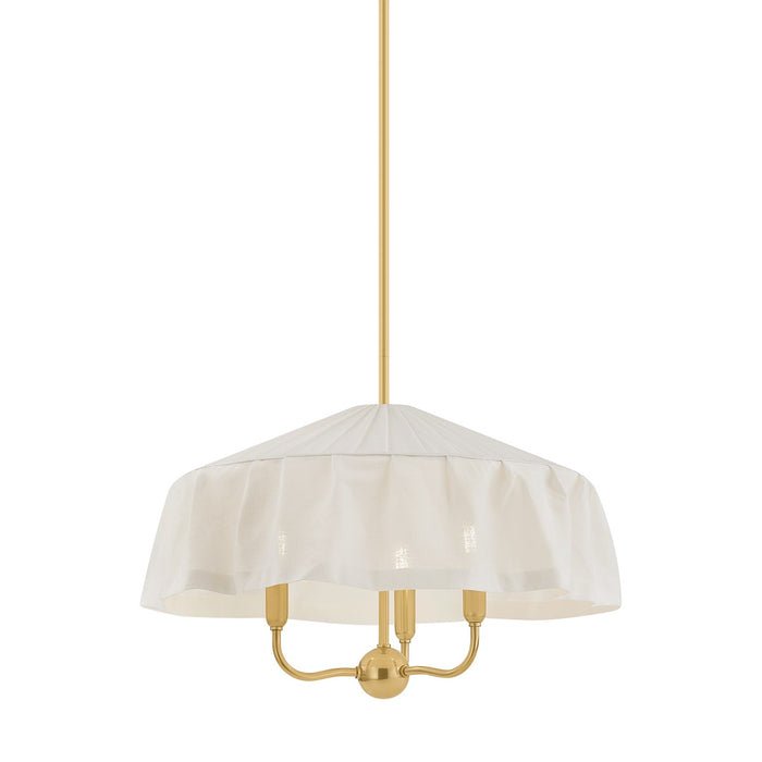 Mitzi - H1109803-AGB - Three Light Pendant - Shivonne - Aged Brass