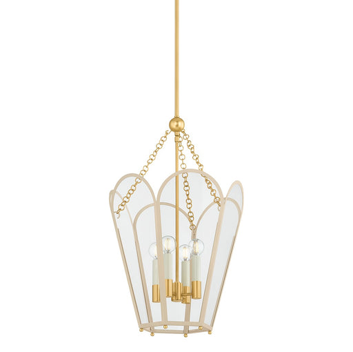 Clarisse Four Light Lantern Aged Brass