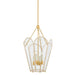 Mitzi - H1132704-AGB/SBQ - Four Light Lantern - Clarisse - Aged Brass