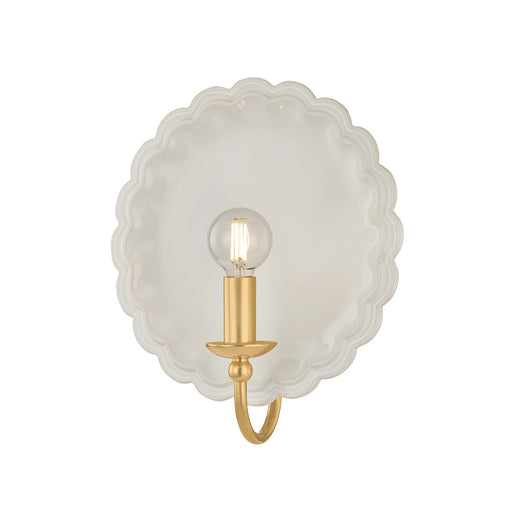 Paulette One Light Wall Sconce Aged Brass