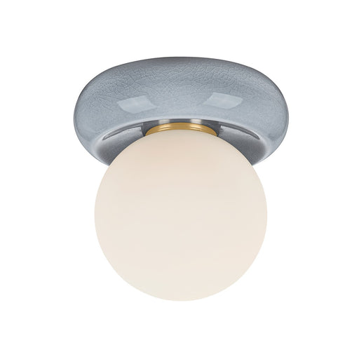 Tyra One Light Flush Mount Aged Brass