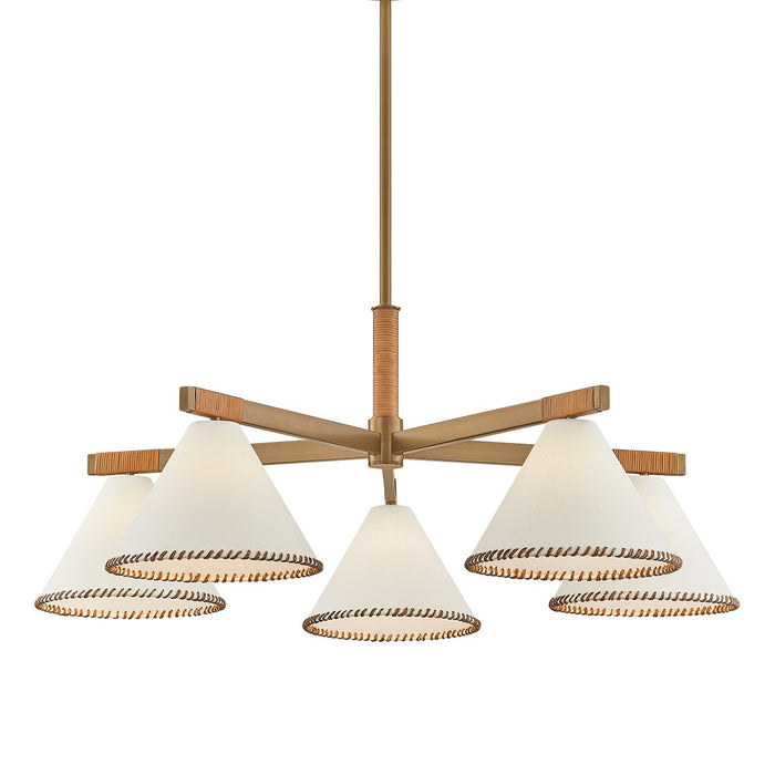 Troy Lighting - F2540-PBR - Five Light Chandelier - Stoney - Patina Brass