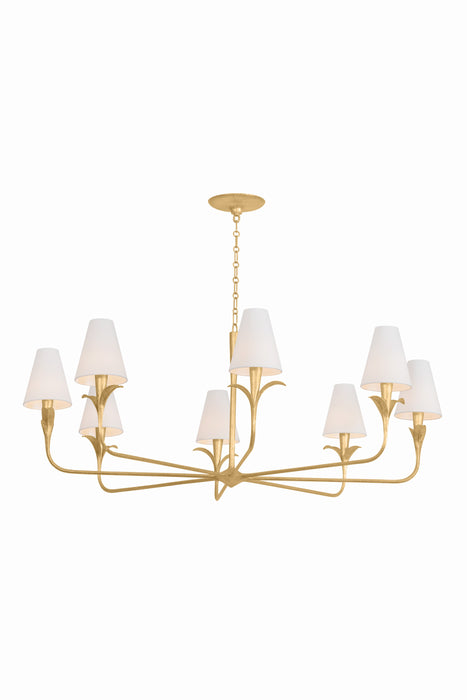 Troy Lighting - F4758-GLI - Eight Light Chandelier - Quill - Gilded Ivory