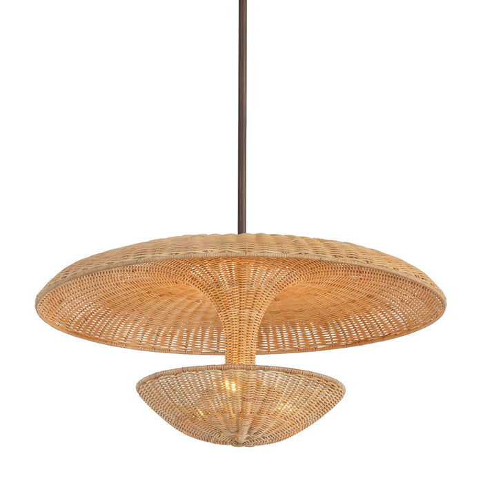 Troy Lighting - F6230-BRL - Three Light Pendant - Draco - Bronze Leaf