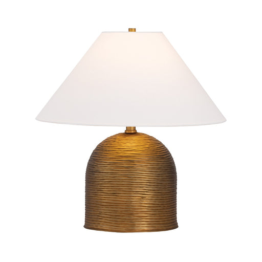 Arvin One Light Table Lamp Patina Brass