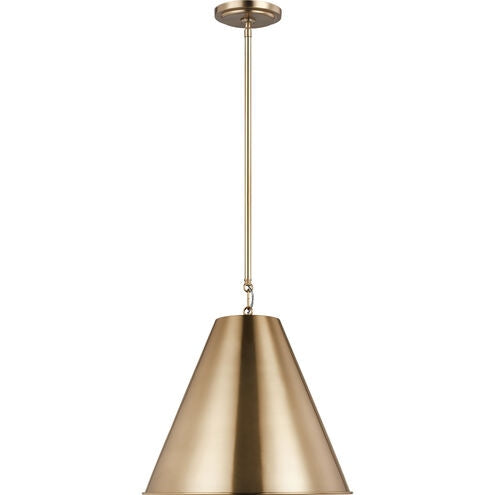 Gordon One Light Pendant Satin Brass