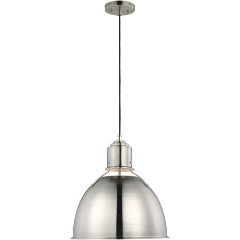 Huey One Light Pendant Brushed Nickel