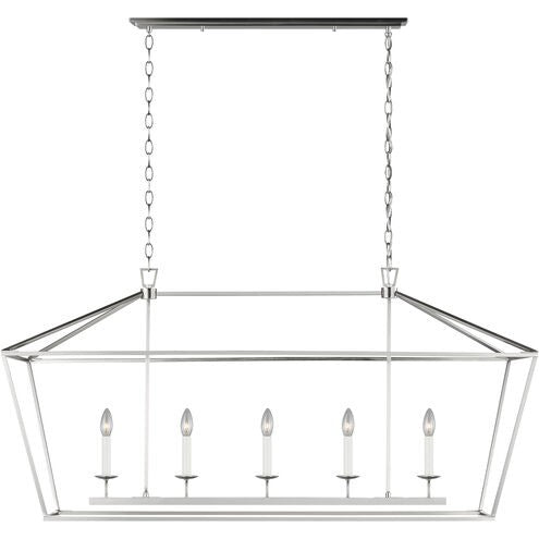 Dianna Five Light Linear Chandelier Brushed Nickel