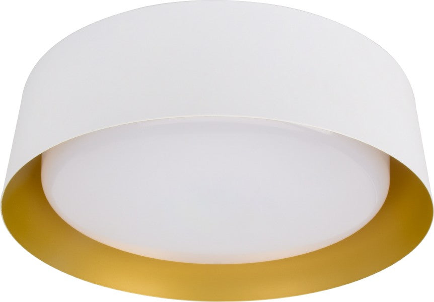 DVI Lighting - DVP39938AG+MW-AO - LED Flush Mount - Yukon - Antique Gold/Matte White
