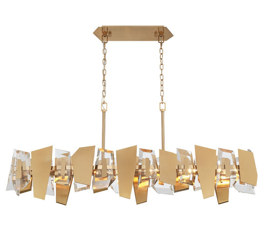 Lib & Co. - 12214-037 - Six Light Linear Chandelier - Castellana - Brushed brass