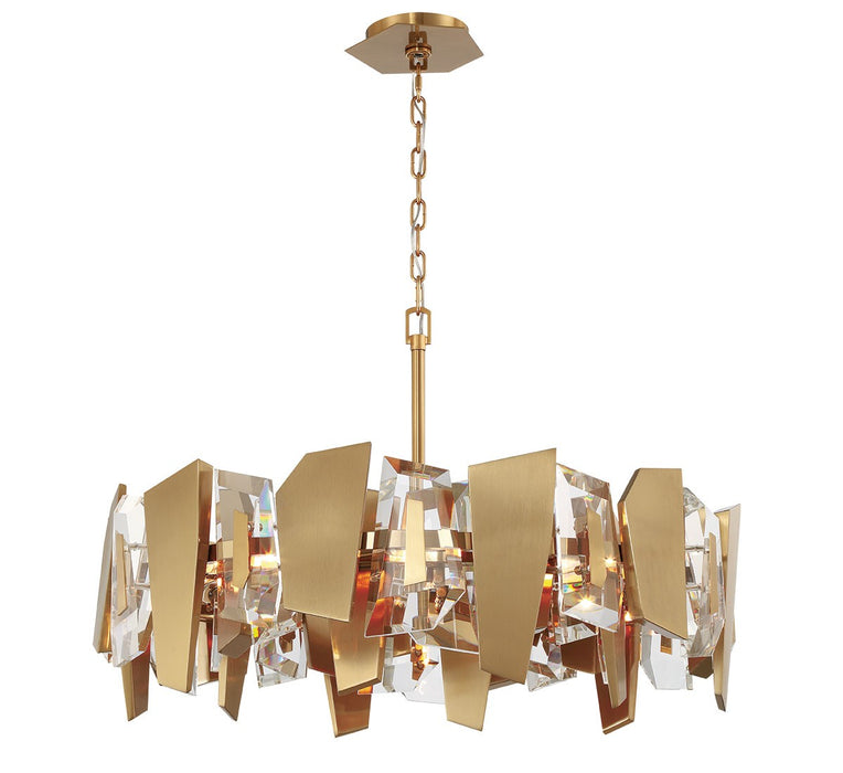 Lib & Co. - 12215-037 - Eight Light Chandelier - Castellana - Brushed brass