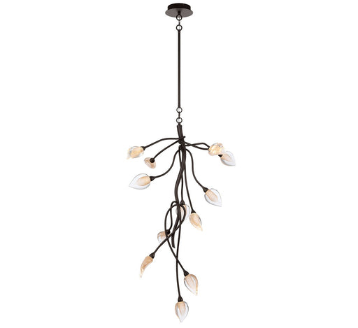 Modena LED Chandelier Black with gold accent