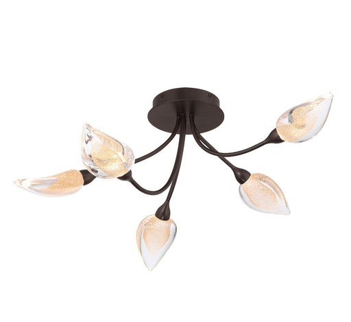 Modena LED Ceiling Mount Black with gold accent