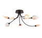Lib & Co. - 12310-043 - LED Ceiling Mount - Modena - Black with gold accent