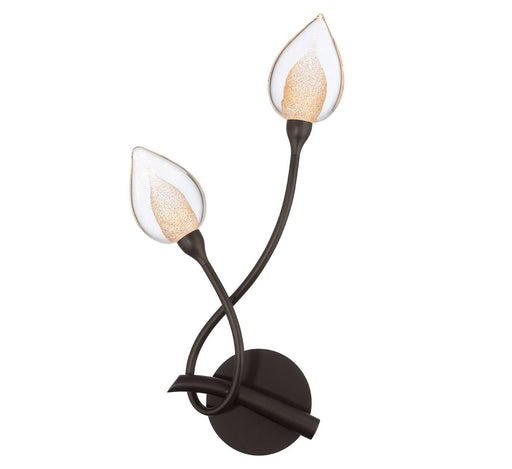 Modena LED Wall Mount Black with gold accent