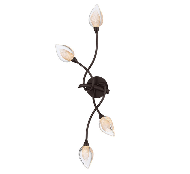 Lib & Co. - 12312-043 - LED Wall Mount - Modena - Black with gold accent
