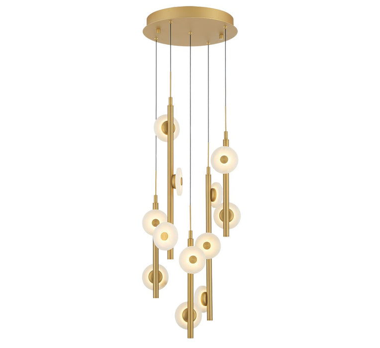 Lib & Co. - 12360-030 - LED Chandelier - Etna - Painted antique brass