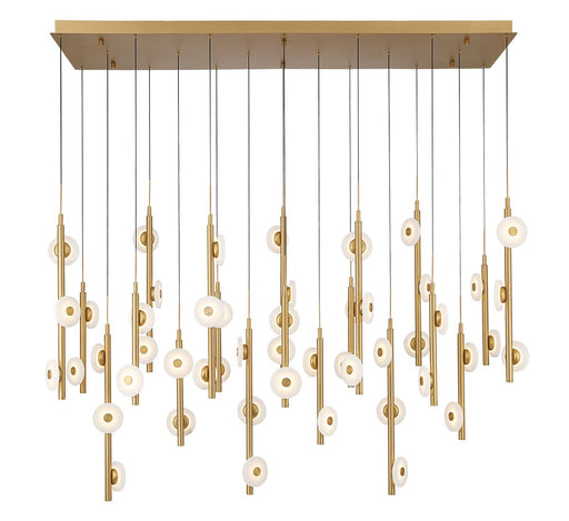 Etna LED Chandelier Painted antique brass