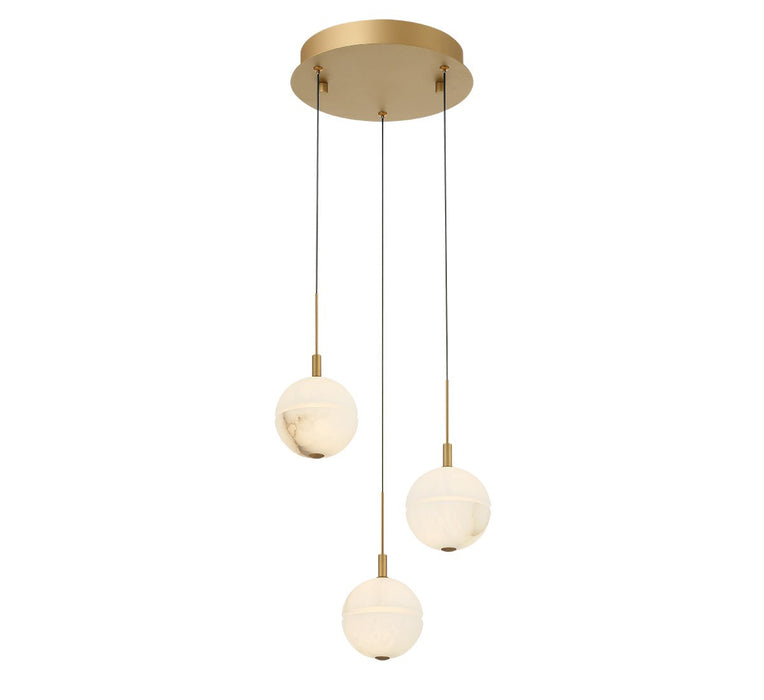Lib & Co. - 12370-030 - LED Pendant - Corfu - Painted antique brass