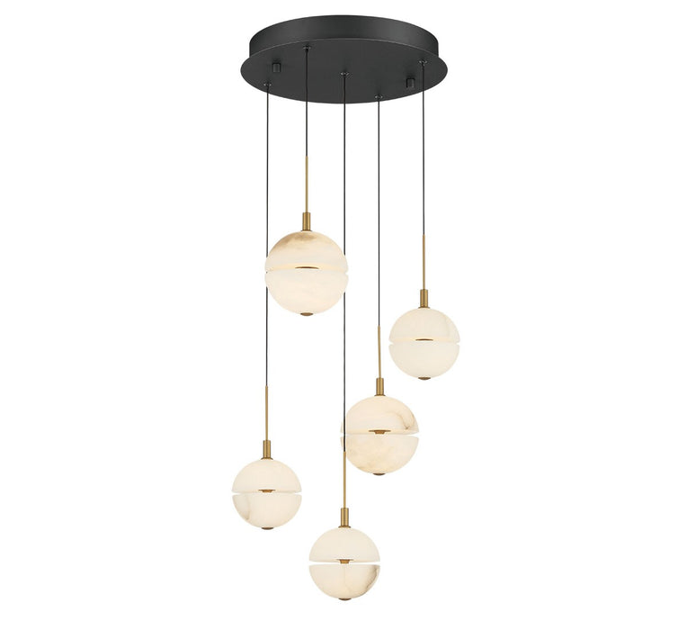 Lib & Co. - 12371-02 - LED Chandelier - Corfu - Black