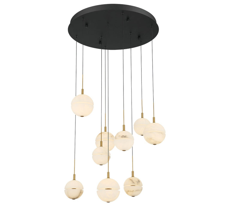 Lib & Co. - 12372-02 - LED Chandelier - Corfu - Black