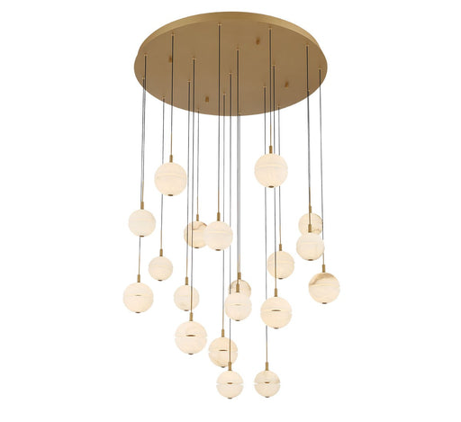 Corfu LED Chandelier Painted antique brass