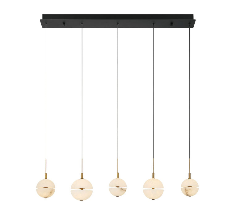 Lib & Co. - 12375-02 - LED Chandelier - Corfu - Black