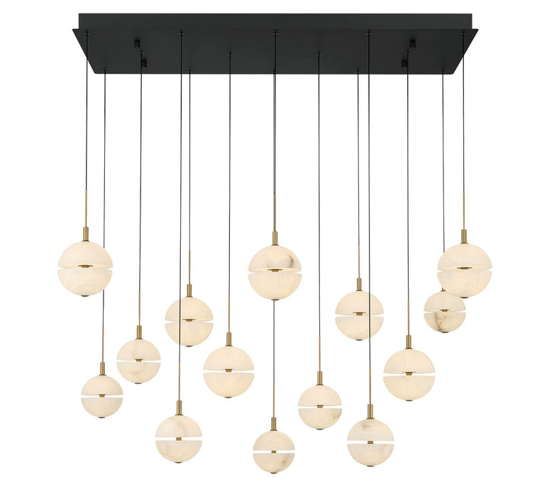 Lib & Co. - 12377-02 - LED Chandelier - Corfu - Black