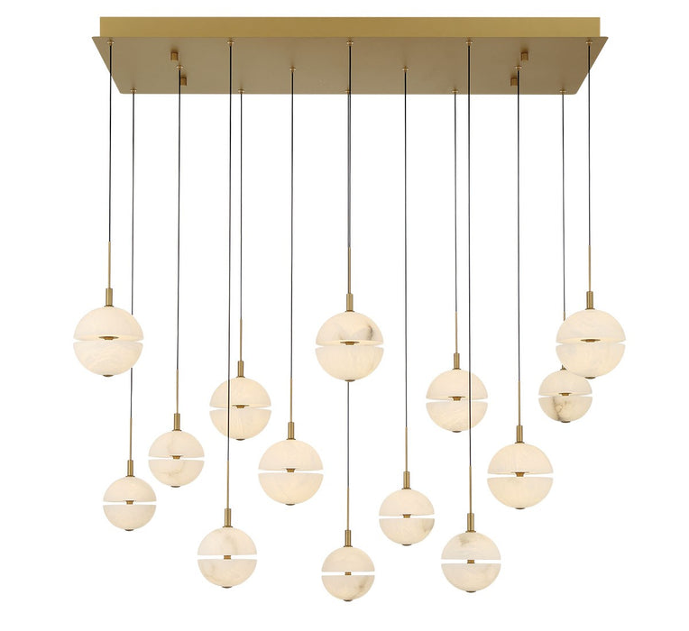 Lib & Co. - 12377-030 - LED Chandelier - Corfu - Painted antique brass