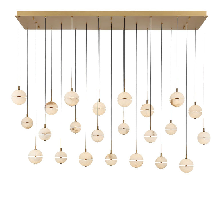 Lib & Co. - 12379-030 - LED Chandelier - Corfu - Painted antique brass