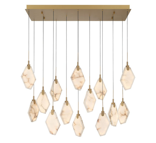 Kosmos LED Chandelier Painted antique brass