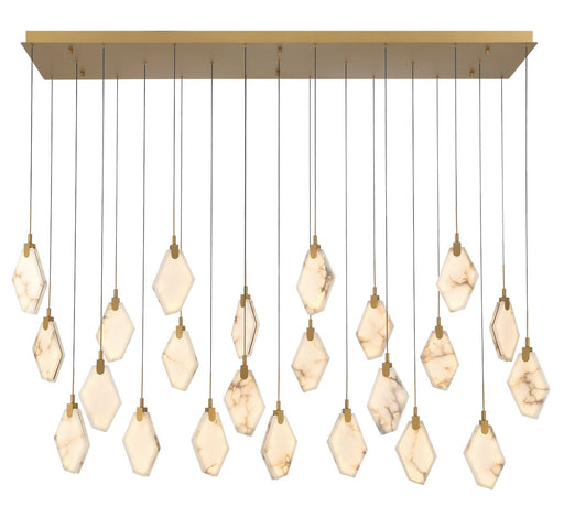 Kosmos LED Chandelier Painted antique brass