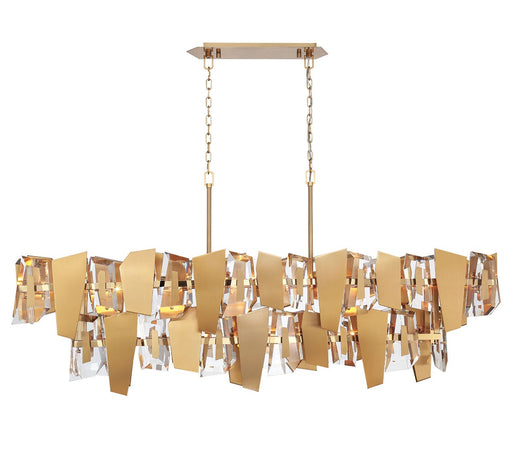 Lib & Co. - 12404-037 - 14 Light Linear Chandelier - Castellana - Brushed brass