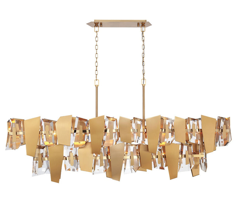 Lib & Co. - 12404-037 - 14 Light Linear Chandelier - Castellana - Brushed brass
