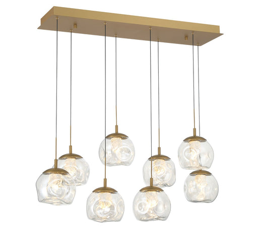Camerino LED Chandelier Painted antique brass