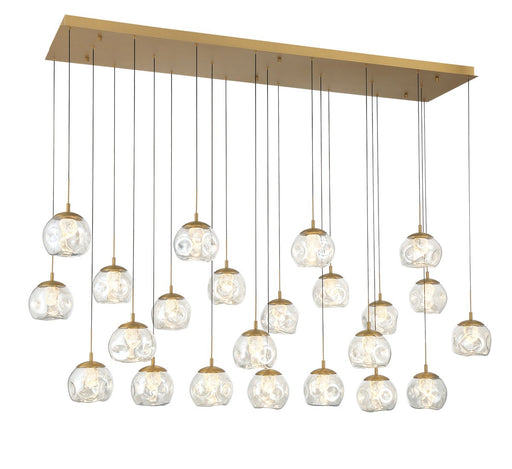 Camerino LED Chandelier Painted antique brass