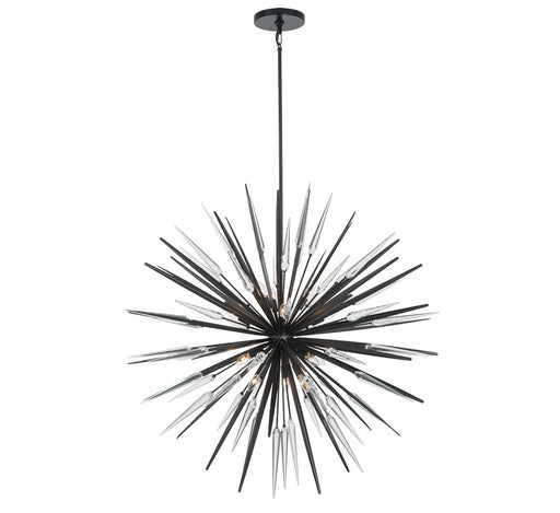 Lib & Co. - 12432-06 - 14 Light Chandelier - Pragma - Metallic black