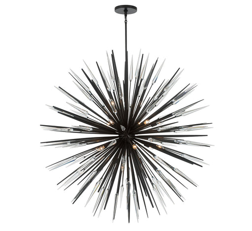 Lib & Co. - 12433-06 - 18 Light Chandelier - Pragma - Metallic black
