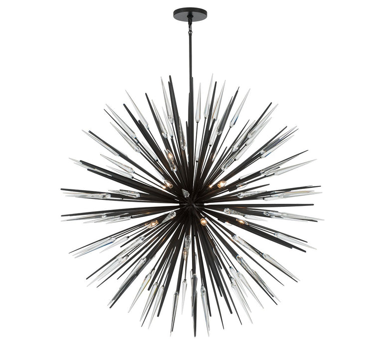 Lib & Co. - 12433-06 - 18 Light Chandelier - Pragma - Metallic black
