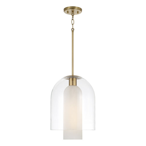 Liz One Light Pendant Aged Brass