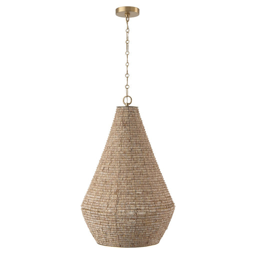 Capital Lighting - 359712LFB - One Light Pendant - Morada - Light Fawn and Matte Brass