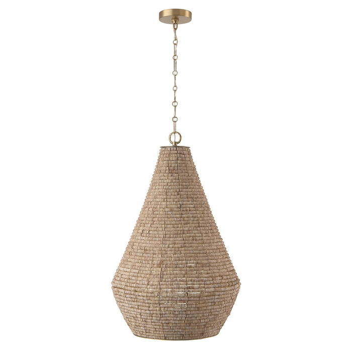 Capital Lighting - 359712LFB - One Light Pendant - Morada - Light Fawn and Matte Brass