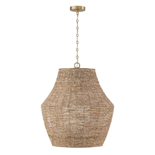 Capital Lighting - 359713LFB - One Light Pendant - Morada - Light Fawn and Matte Brass