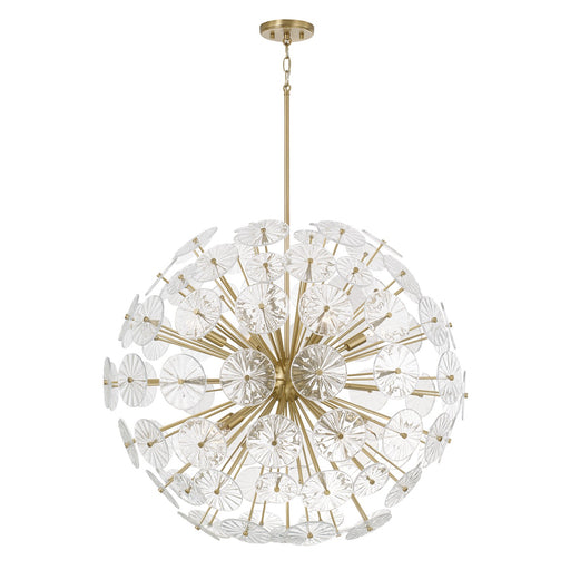 Emelie Eight Light Chandelier Matte Brass