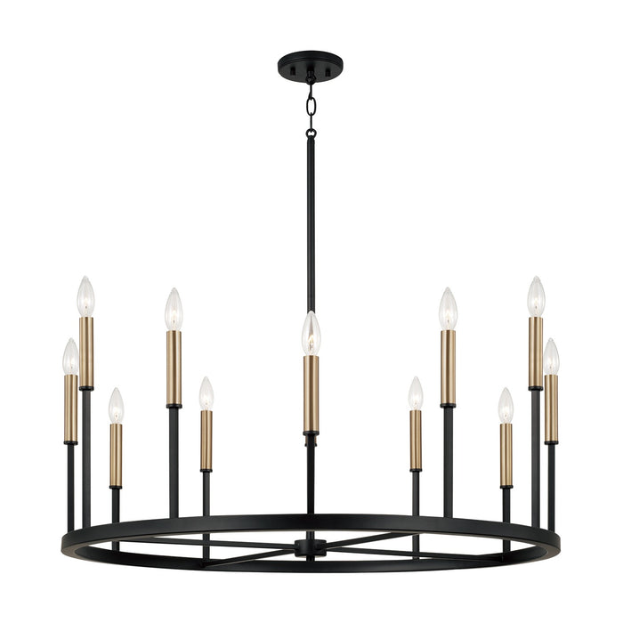Capital Lighting - 458301ER - 12 Light Chandelier - Davis - Espresso and Brass