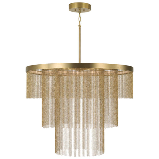 Rae LED Chandelier Aged Brass