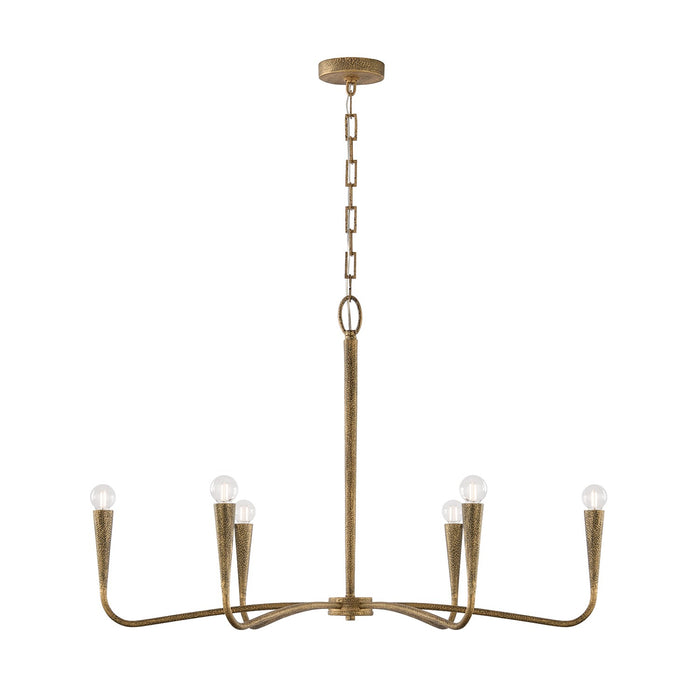 Capital Lighting - 459861ARG - Six Light Chandelier - Savari - Artisan Gold